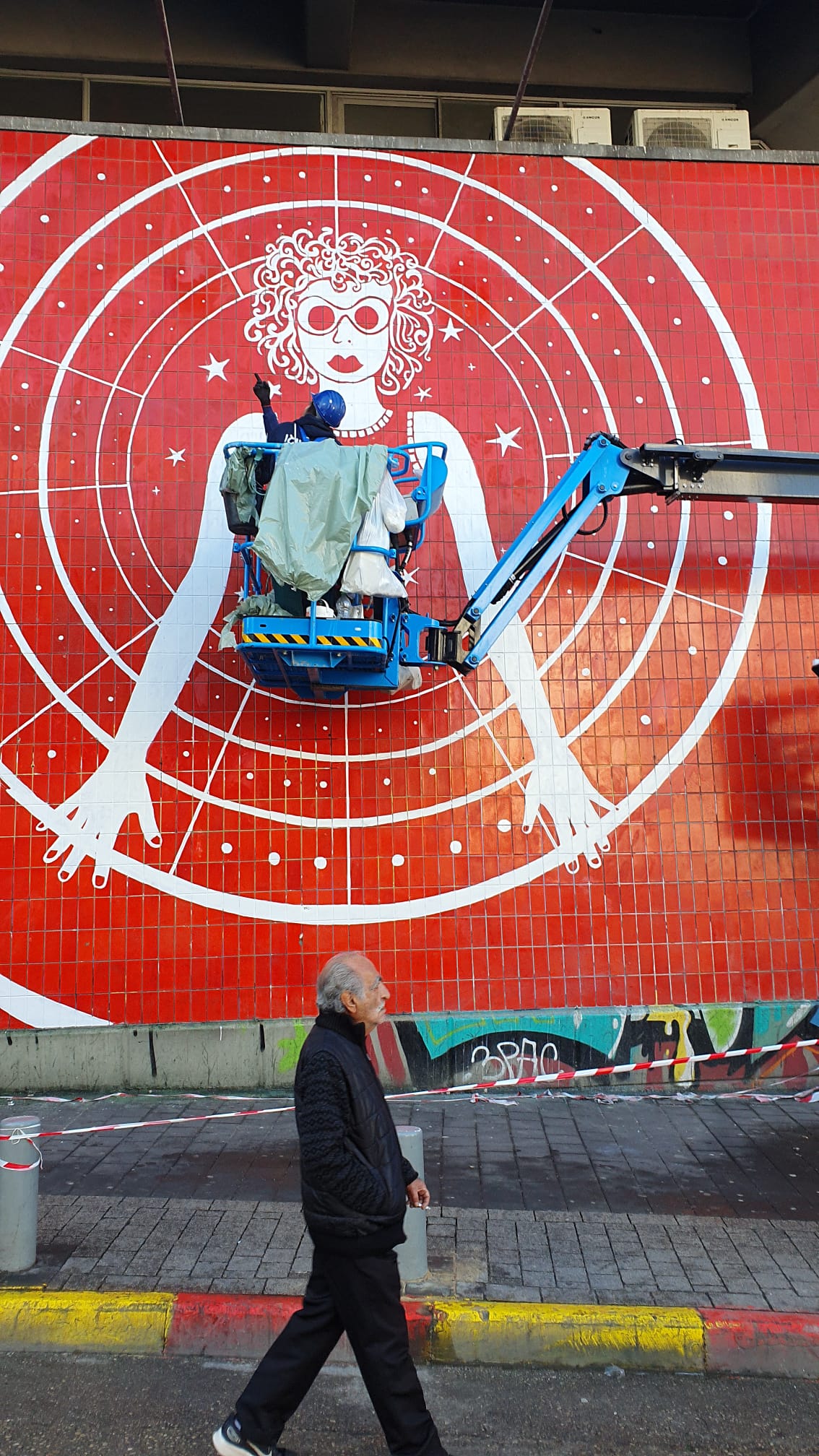 “New Central Bus Station Painting by Studio Kipkop — by Lior Horesh for tel aviv municipality ”